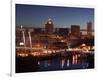 Downtown Milwaukee from Rte. 94 43 Hwy-Walter Bibikow-Framed Photographic Print