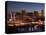 Downtown Milwaukee from Rte. 94 43 Hwy-Walter Bibikow-Stretched Canvas