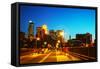 Downtown Minneapolis, Minnesota at Night Time-photo.ua-Framed Stretched Canvas