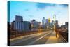 Downtown Minneapolis, Minnesota at Night Time-photo.ua-Stretched Canvas