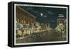 Downtown Modesto at Night-null-Framed Stretched Canvas