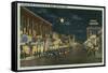 Downtown Modesto at Night-null-Framed Stretched Canvas