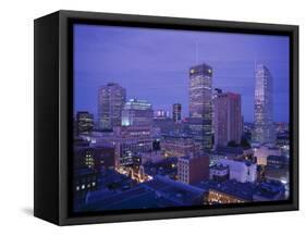 Downtown, Montreal, Quebec, Canada-Walter Bibikow-Framed Stretched Canvas
