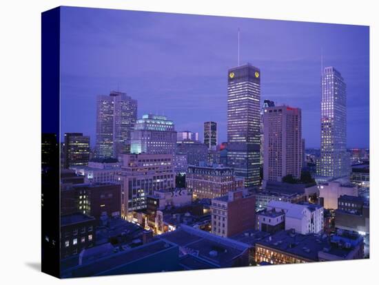 Downtown, Montreal, Quebec, Canada-Walter Bibikow-Stretched Canvas