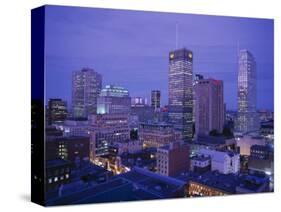 Downtown, Montreal, Quebec, Canada-Walter Bibikow-Stretched Canvas