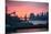 Downtown New York City Brooklyn Bridge Sunset Photo Print Poster-null-Mounted Poster