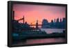 Downtown New York City Brooklyn Bridge Sunset Photo Print Poster-null-Framed Poster