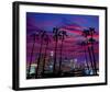 Downtown Night - Los Angeles-null-Framed Art Print