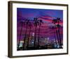 Downtown Night - Los Angeles-null-Framed Art Print