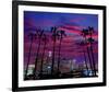 Downtown Night - Los Angeles-null-Framed Art Print