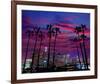 Downtown Night - Los Angeles-null-Framed Art Print