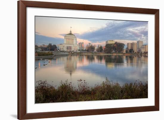 Downtown Oakland at Lake Merritt-Vincent James-Framed Photographic Print