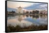 Downtown Oakland at Lake Merritt-Vincent James-Framed Stretched Canvas