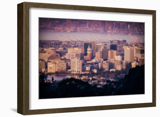 Downtown Oakland Cityscape-null-Framed Premium Photographic Print