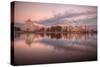 Downtown Oakland Reflection at Lake Merritt-Vincent James-Stretched Canvas