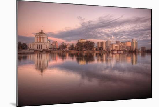 Downtown Oakland Reflection at Lake Merritt-Vincent James-Mounted Photographic Print