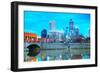 Downtown of Indianapolis-photo ua-Framed Photographic Print