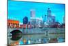 Downtown of Indianapolis-photo ua-Mounted Photographic Print