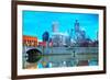 Downtown of Indianapolis-photo ua-Framed Photographic Print