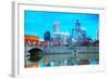 Downtown of Indianapolis-photo ua-Framed Photographic Print