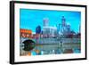 Downtown of Indianapolis-photo ua-Framed Photographic Print