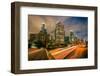 Downtown of Los Angeles at Night-sborisov-Framed Photographic Print