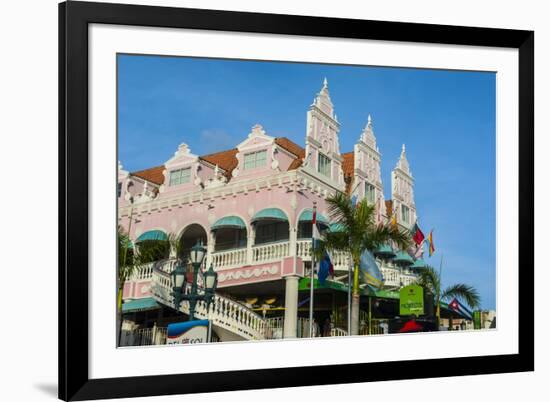 Downtown Oranjestad, Capital of Aruba, ABC Islands, Netherlands Antilles, Caribbean-Michael Runkel-Framed Photographic Print