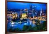 Downtown Pittsburgh Skyline at Night-George Oze-Framed Photographic Print