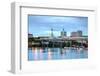 Downtown Portland Cityscape at the Night Time-photo ua-Framed Premium Photographic Print