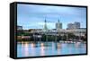 Downtown Portland Cityscape at the Night Time-photo ua-Framed Stretched Canvas