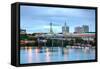 Downtown Portland Cityscape at the Night Time-photo ua-Framed Stretched Canvas