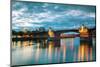 Downtown Portland Cityscape at the Night Time-photo ua-Mounted Photographic Print