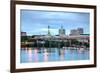 Downtown Portland Cityscape at the Night Time-photo ua-Framed Photographic Print