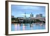 Downtown Portland Cityscape at the Night Time-photo ua-Framed Photographic Print