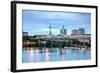 Downtown Portland Cityscape at the Night Time-photo ua-Framed Photographic Print