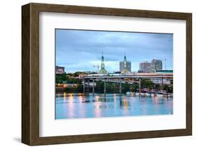 Downtown Portland Cityscape at the Night Time-photo ua-Framed Photographic Print