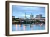 Downtown Portland Cityscape at the Night Time-photo ua-Framed Photographic Print