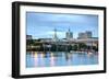 Downtown Portland Cityscape at the Night Time-photo ua-Framed Photographic Print