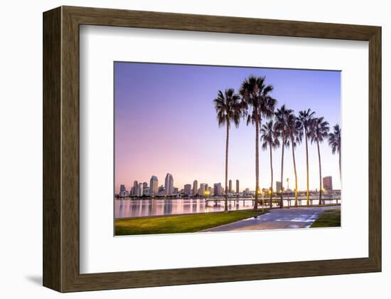 Downtown San Diego at Dawn Usa-null-Framed Art Print