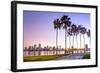 Downtown San Diego at Dawn Usa-null-Framed Art Print