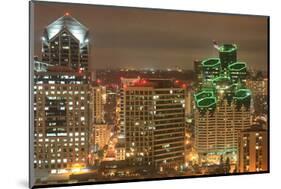 Downtown San Diego at Night-null-Mounted Art Print