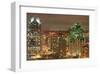 Downtown San Diego at Night-null-Framed Art Print