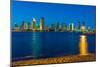 Downtown San Diego skyline from Coronado Island, California, USA-Mark A Johnson-Mounted Photographic Print