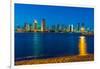 Downtown San Diego skyline from Coronado Island, California, USA-Mark A Johnson-Framed Photographic Print