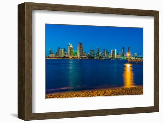 Downtown San Diego skyline from Coronado Island, California, USA-Mark A Johnson-Framed Photographic Print
