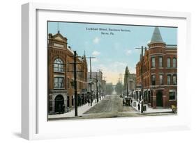 Downtown, Sayre, Pennsylvania-null-Framed Art Print