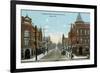 Downtown, Sayre, Pennsylvania-null-Framed Art Print