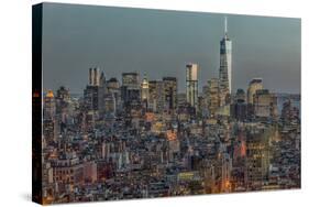 Downtown Skyline 12-Richard Silver-Stretched Canvas