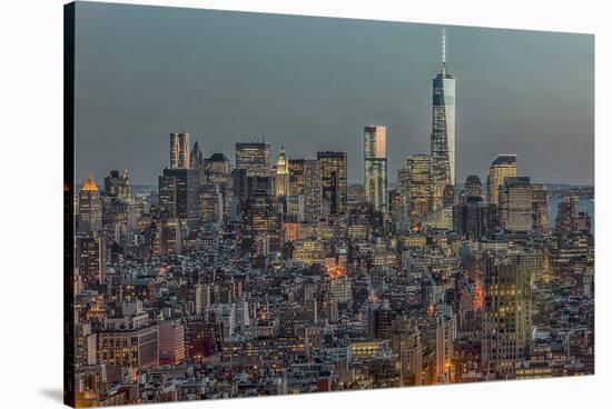 Downtown Skyline 12-Richard Silver-Stretched Canvas