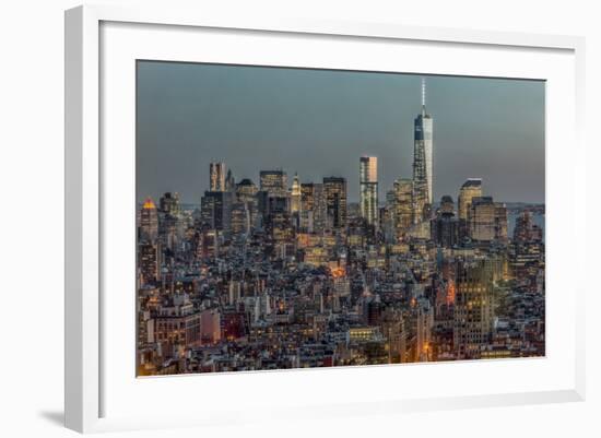 Downtown Skyline 12-Richard Silver-Framed Photographic Print